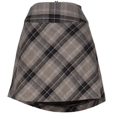 Skirt (Gray, Black, White) from New View Acrylic, Polyester, Wool