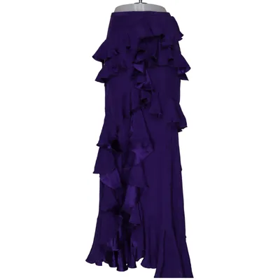Jupe longue (Violet) de Roberto Cavalli Soie