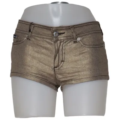 Denim shorts (Goud) van Dolce & Gabbana Katoen, Elastaan, Linnen