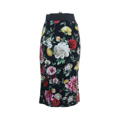 Kjol (Svart, Flerfärgad) från Dolce & Gabbana Elastan, Silke, Viskos