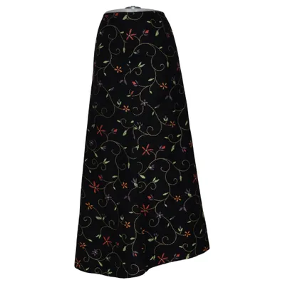 Maxi nederdel (Sort, Flerfarvet) fra Kenzo Jeans Cupro, Polyamid, Viscose, Uld