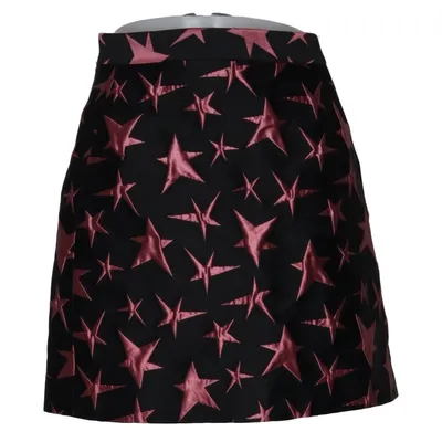 Jupe (Noir, Rose) de MSGM Polyamide, Polyester