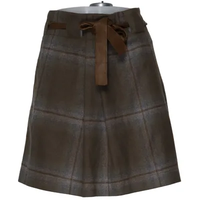 Jupe (Marron) de Brunello Cucinelli Polyamide, Laine