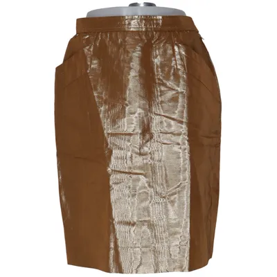 Rok (Bruin) van Saint Laurent Katoen, Metallvezel, Viscose