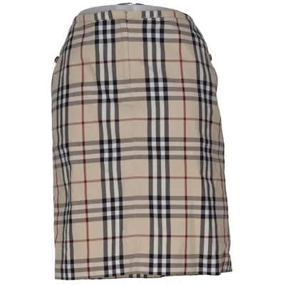 Jupe (Beige, Multicolore) de Burberry Coton, Nylon