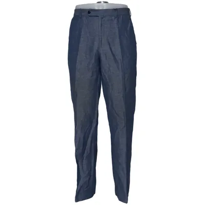 Jakkesætsbukser (Blå) fra Ermenegildo Zegna Bomuld, Linned
