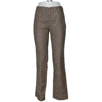 Broek (Beige, Bruin) van Prada Katoen, Cupro, Elastaan, Metallvezel, Polyamide, Polyester, Zijde