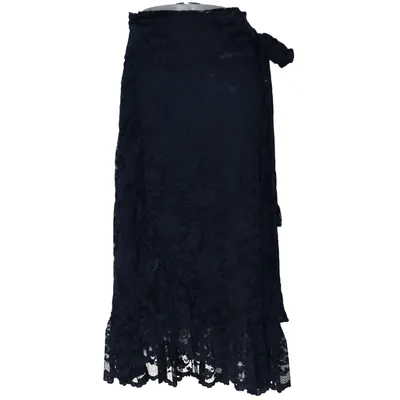 Slå om-nederdel (Blå) fra Ganni Elastan, Polyamid, Polyester, Viscose