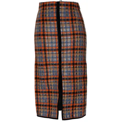 Jupe (Orange, Bleu, Beige) de MSGM Polyamide, Polyester, Laine
