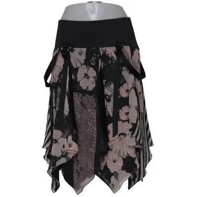 Kjol (Svart, Rosa, Flerfärgad) från Roberto Cavalli Elastan, Polyester