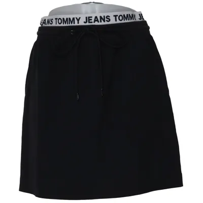 Jupe (Noir) de Tommy Hilfiger Jeans Coton, Élasthane, Polyamide, Polyester