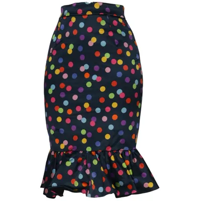Nederdel (Sort, Flerfarvet) fra Dolce & Gabbana Bomuld, Elastan, Silke, Viscose
