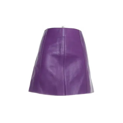 Läderkjol (Lila) från T by Alexander Wang Elastan, Skinn, Polyamid