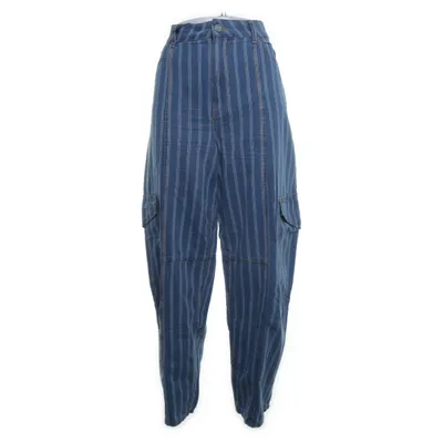 Cargo broek (Blauw, Wit) van Ganni Organisch katoen