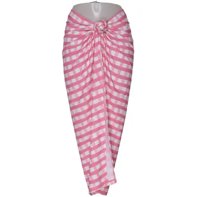 Strandnederdel (Pink, Hvid) fra Jacquemus Elastan, Genanvendt polyester