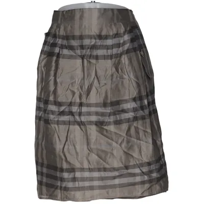 Rok (Beige, Grijs) van Burberry Katoen, Zijde