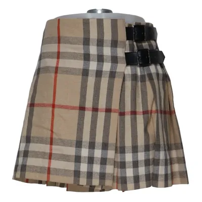 Nederdel (Beige, Sort, Rød) fra Burberry Brit Polyamid, Uld