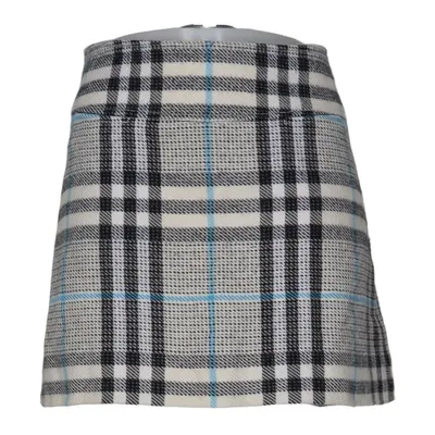 Kjol (Grå, Blå, Vit) från Burberry Akryl, Bomull, Polyester, Ull