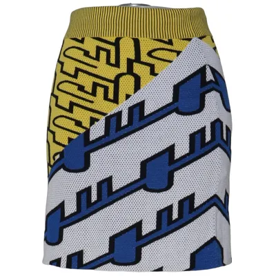 Jupe (Jaune, Blanc, Multicolore) de Kenzo Coton, Soie