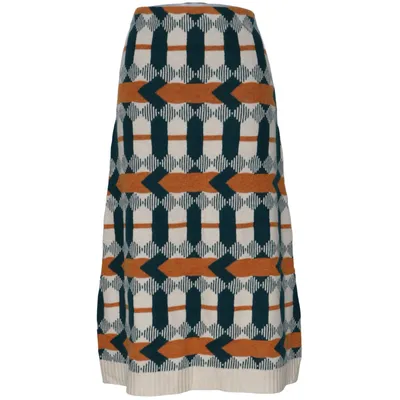 Rok (Groen, Wit, Oranje) van Prada Wol