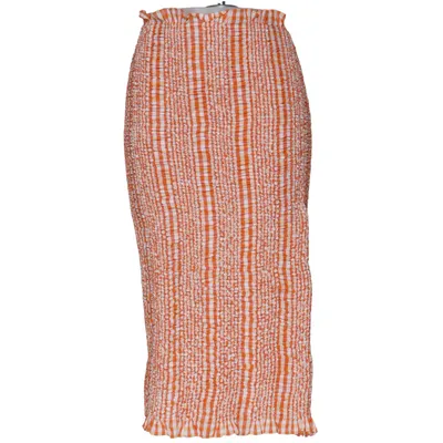 Rok (Oranje, Wit) van Kenzo Katoen