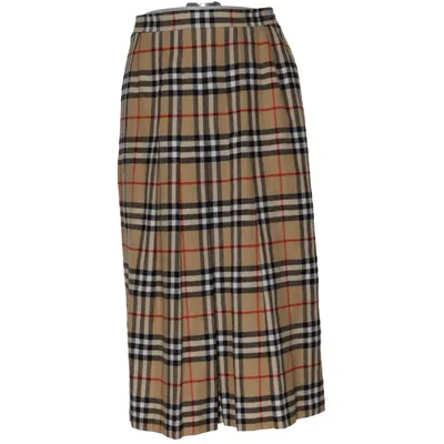 Skirt (Beige, Black, Red) from Burberry Viscose, Wool