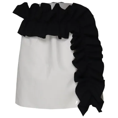 Skirt (Black, White) from MSGM Elastane, Polyester