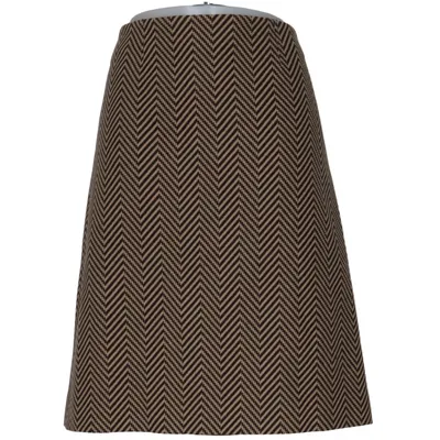 Skirt (Brown, Beige) from Celine Wool