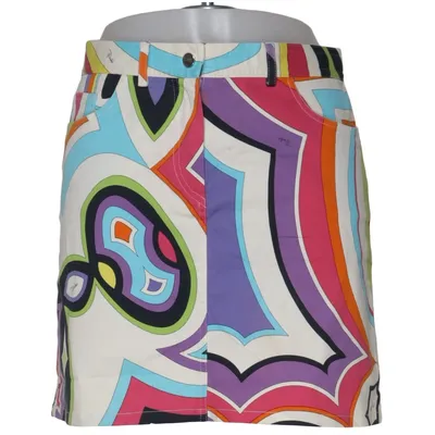Jupe (Blanc, Multicolore) de Emilio Pucci Coton, Élasthane