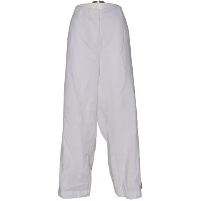 Pantalon patte d'éléphant (Blanc) de Mia Linea Coton, Lin