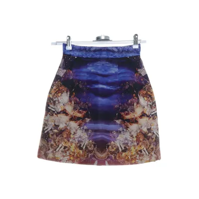 Skirt (Blue, Multicolored) from Alexander McQueen Cotton, Cupro, Viscose