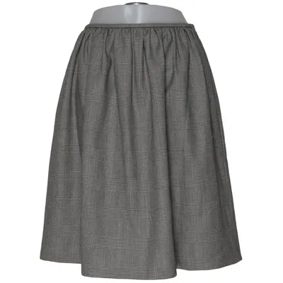 Skirt (Gray, Black) from Prada Silk, Viscose, Wool