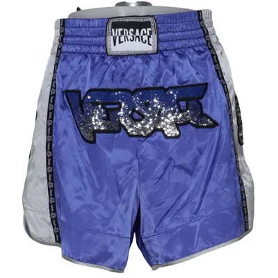 Kampsportsbukser (Blå, Sølv, Flerfarvet) fra Versace Polyamid, Polyester, Viscose