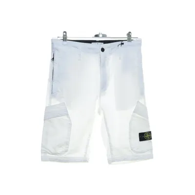 Cargo shorts (Wit) van Stone Island Junior Katoen, Elastaan