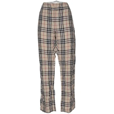 Hose (Beige, Schwarz, Rot) von Burberry Leinen