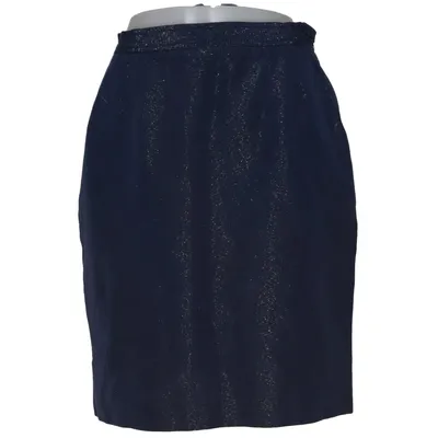 Skirt (Blue) from Yves Saint Laurent Cotton, Metallic fiber, Viscose