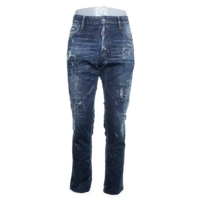 Jeans (Blå) fra Dsquared2 Bomuld, Elastan, Polyester, Læder