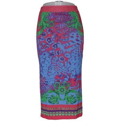 Jupe longue (Rose, Bleu, Vert) de Versace Jeans Couture