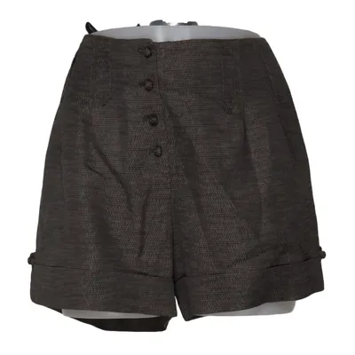 Short (Marron) de Zac Posen Coton, Lin, Soie, Viscose