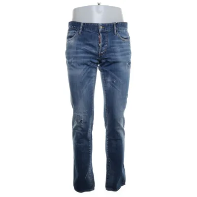 Jeans (Blue) from Dsquared2 Cotton, Elastane, Polyester, Leather