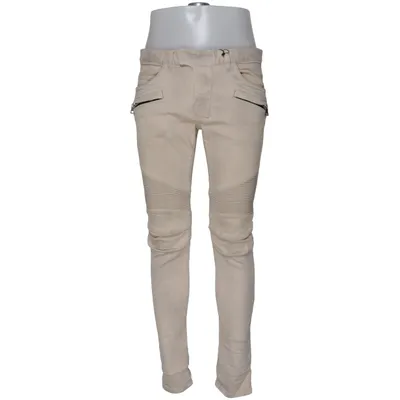 Jean (Beige) de Balmain Coton, Polyuréthane