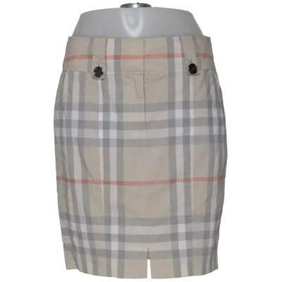 Skirt (Beige, Gray, Pink) from Burberry Cotton, Cupro, Elastane, Polyamide