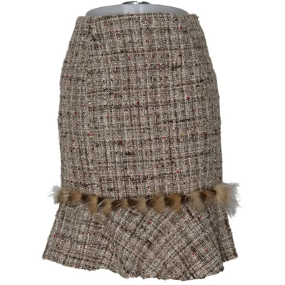 Jupe (Beige, Marron, Multicolore) de Serena Kay Laine d'alpaga, Mohair, Polyamide, Polyester, Viscose