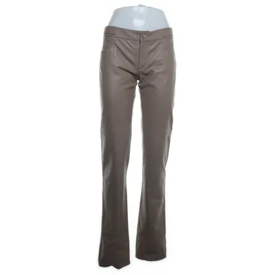 Läderbyxor (Brun) från Versace Jeans Couture Skinn, Polyester, Viskos