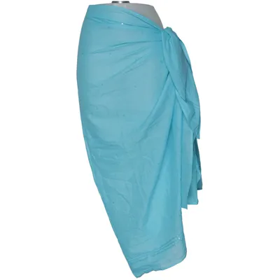 Sarong (Bleu) de Darjeeling Coton