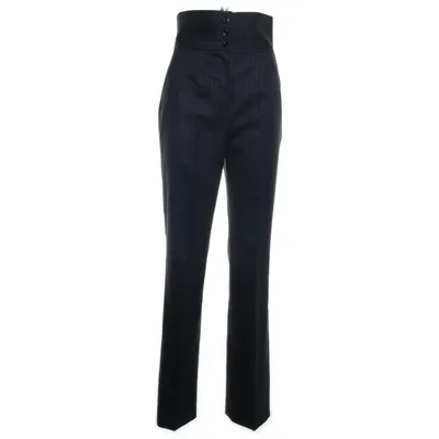 Broek (Zwart, Grijs) van Dolce & Gabbana Kasjmier, Cupro, Wol, Viscose