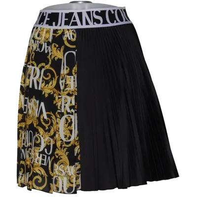 Skirt (Black, Multicolored) from Versace Jeans Couture Elastane, Polyester