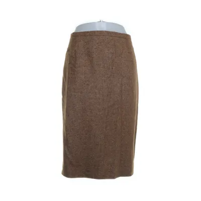 Skirt (Brown) from Valentino Cupro, Silk, Wool