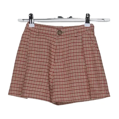 Shorts (Red, Beige) from Chloé Acrylic, Metallic fiber, Polyester, Wool