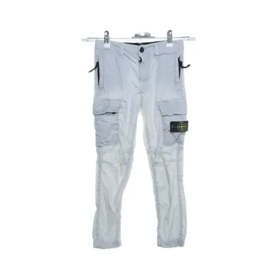 Cargo broek (Grijs) van Stone Island Junior Katoen, Elastaan
